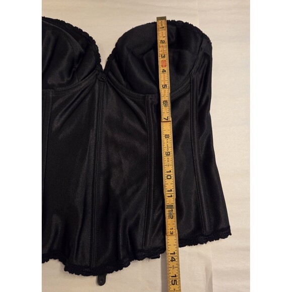Vintage Carnival Black Bustier Corset 36C | Made in USA | All 4 Garter Straps - Picture 14 of 15
